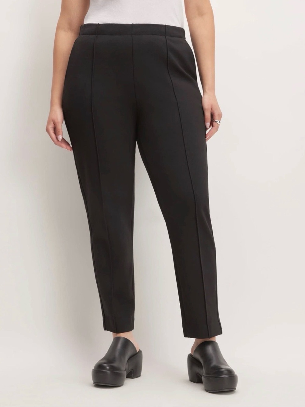 Everlane The Dream Pant Pintuck Pull On Pockets Drawstring Tapered Black Size M